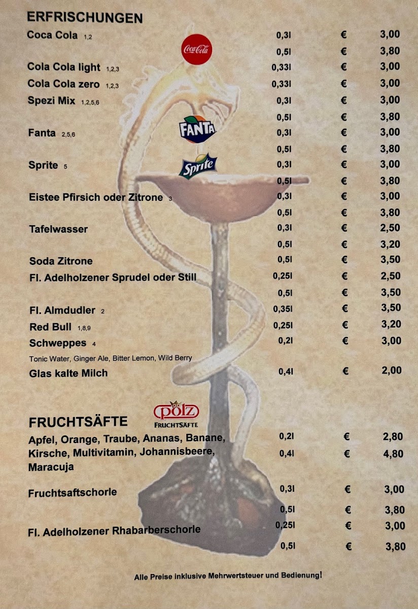 Cafe Dali's Island Menu - Image 1